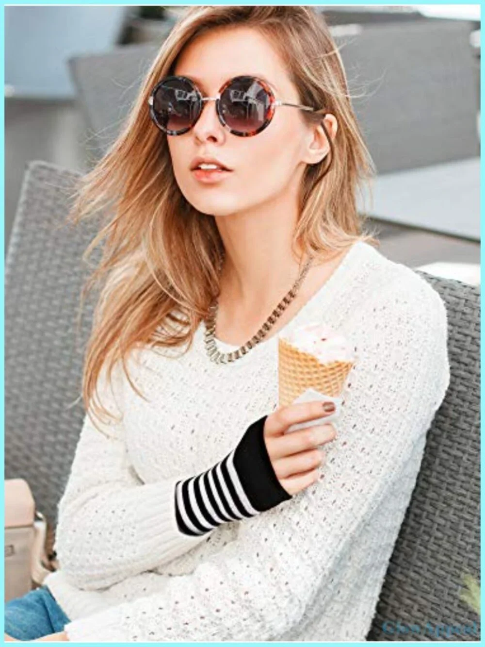 4 Pairs Fingerless Gloves Women Thumb Hole Arm Warmers Stretchy Knit